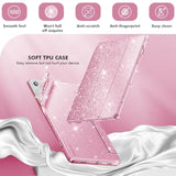 Case For Galaxy Tab A9 Plus 5G, Glitter Cover With Sparkly Clear Back For Samsung Galaxy Tablet A9+/A9 Plus 11 Inch 2023 Model (Smx210/X216/X218)[Auto Wake/Sleep] For Girls Kids Pink