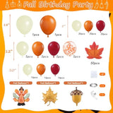 220pcs Fall Balloon Garland Kit Thanksgiving Orange Yellow Burgundy Foil Party Decor