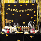 85 Is Only 29 In Celsius Gold Glitter Banner - Happy 85Th Birthday Party Banner - 85Th Birthday Party Decorations And Supplies