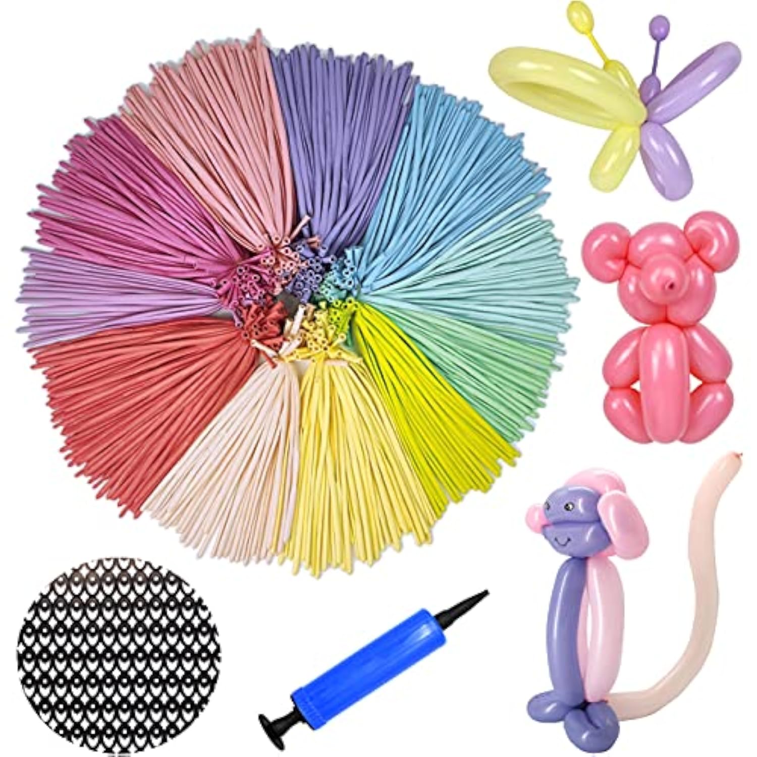 260 Balloons Pack, Premium Pastel Twisting Latex Balloons for Parties & Events