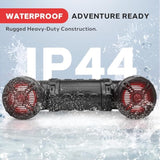 Pyle Bluetooth Speakers 800 Watt 6.5 Inch Amplified Sound System with Multi-Color LED Lights, Waterproof Marine Bluetooth Wireless Speakers with Weatherproof Design, Ideal for Outdoor and Vehicle Use