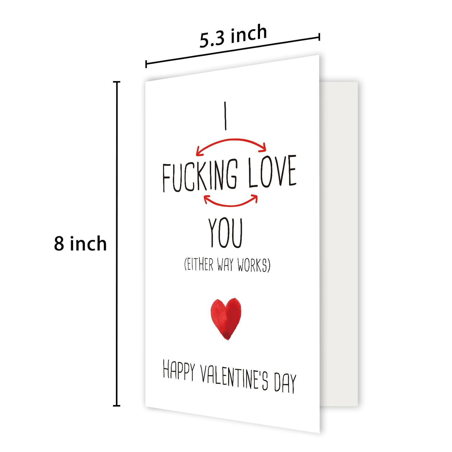 Funny Valentines Day Cards For Him Her, Adult Valentines Day Cards For Husband Wife, Naughty Anniversary Card For Couples, Rude Valentines Day Gifts For Boyfriend Girlfriend, I Fucking Love You