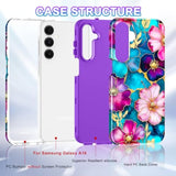 Compatible With Samsung Galaxy A16 5G Case 6.7 Inch, Stylish Pattern 3 In 1 Heavy Duty Full Body Shockproof Hard Pc+Soft Silicone Drop Protective Women Men Cover, Colorful