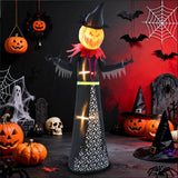 Halloween Inflatable 9FT Giant Pumpkin Witch Outdoor Decorations