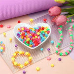 700Pcs Star Pony Beads, Large Hole Star Shape Spacer Beads Rainbow Beads For Birthday 4Th Of July Pride Party Decorate Jewelry Making Necklace Friendship Hair Beads