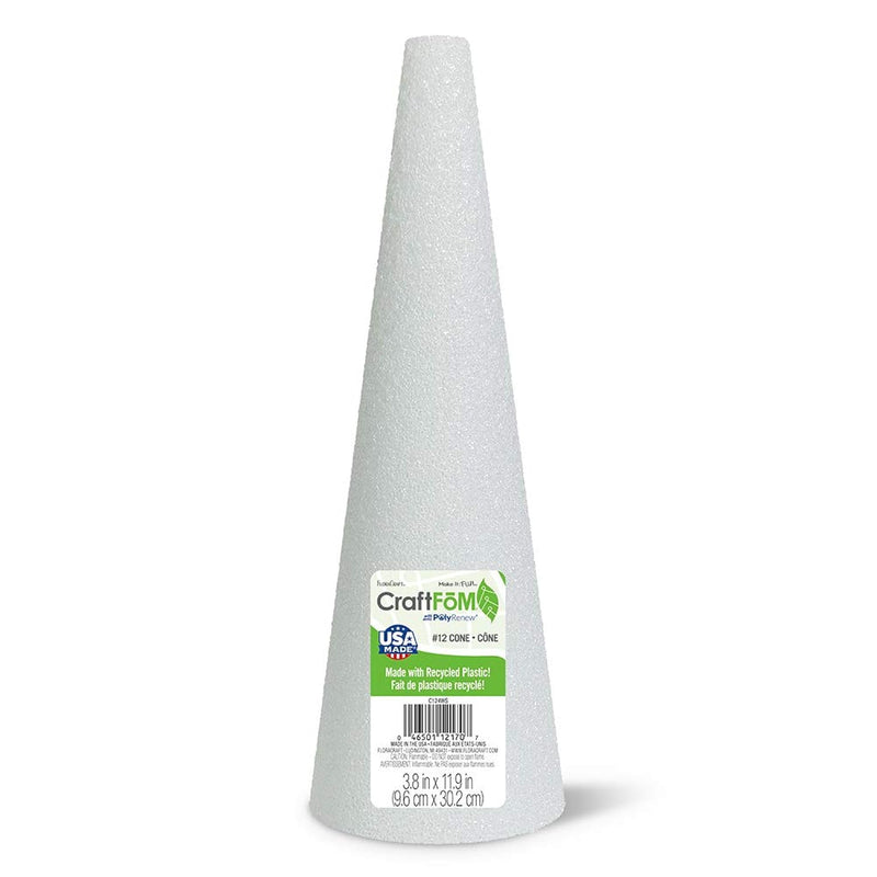 Craftfom Cone 3.8 Inch X 11.9 Inch White