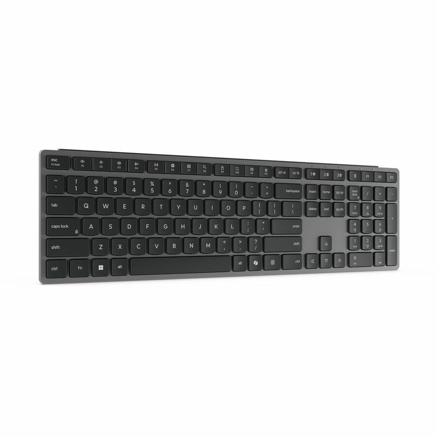 700 Modern Wireless Keyboard, 2.4 Ghz Dongle & Dual Bluetooth Connection, Aes-128 Encryption, 36 Month Battery Life, Luna Grey