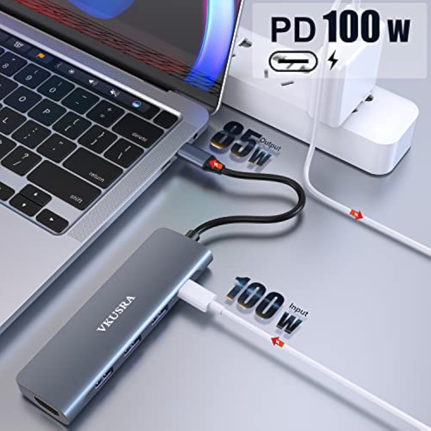 Usb C Hub Multiport Adapter, Usb C Dongle 5-In-1 With 4K Hdmi,3 Usb 3.0 Port,1