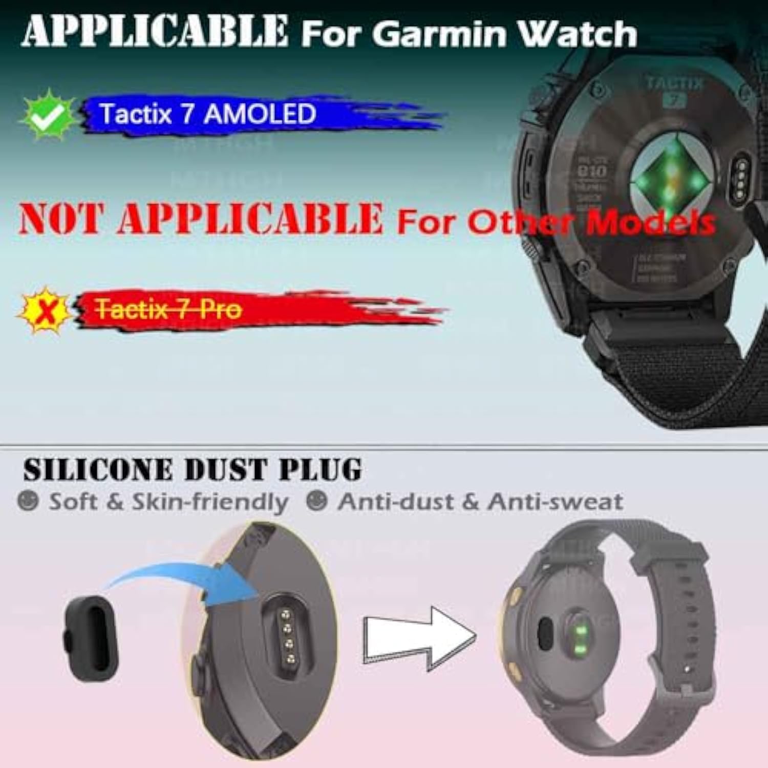 Screen Protector For Garmin Tactix 7 Amoled Smartwatch [4 Pcs] + Anti-Dust Plugs 5Pcs, Tempered Glass 9H Hardness Anti-Scratch Bubble Free Film Ultra-Thin Protective Cover