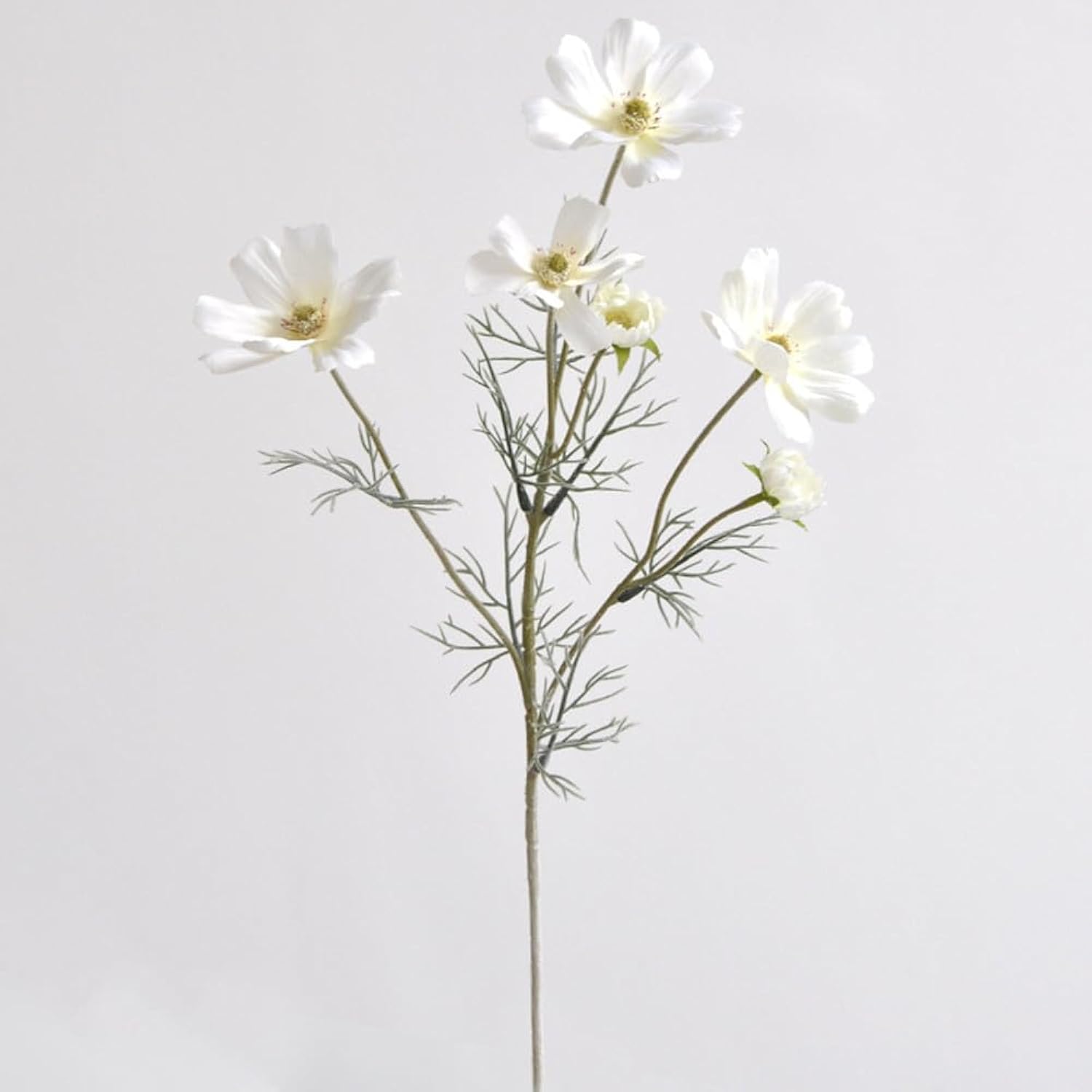 4 Pcs Artificial Wild Flower Fake Cosmos Silk Flower For Wedding Table Centerpieces Home Kitchen Garden Decor 23.6'' High (White)