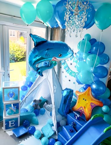Under The Sea Balloon Arch Garland Kit, 154Pcs Ocean Balloons
