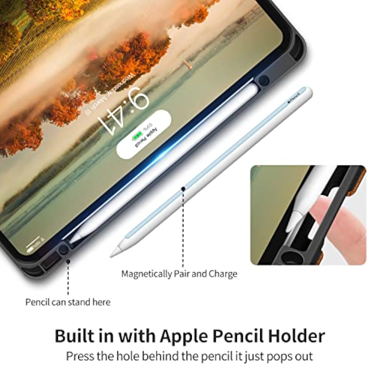 Holimet Ipad Pro 12.9 Case 2022 6Th/5Th/4Th/3Rd Generation Case 2021 2020 2018