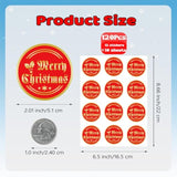 120Pcs Merry Christmas Stickers, 2" Large Christmas Stickers For Cards With Holly Snowflake, Gold Foil Xmas Stickers For Envelopes Boxes Goodie Bag Xmas Decorations
