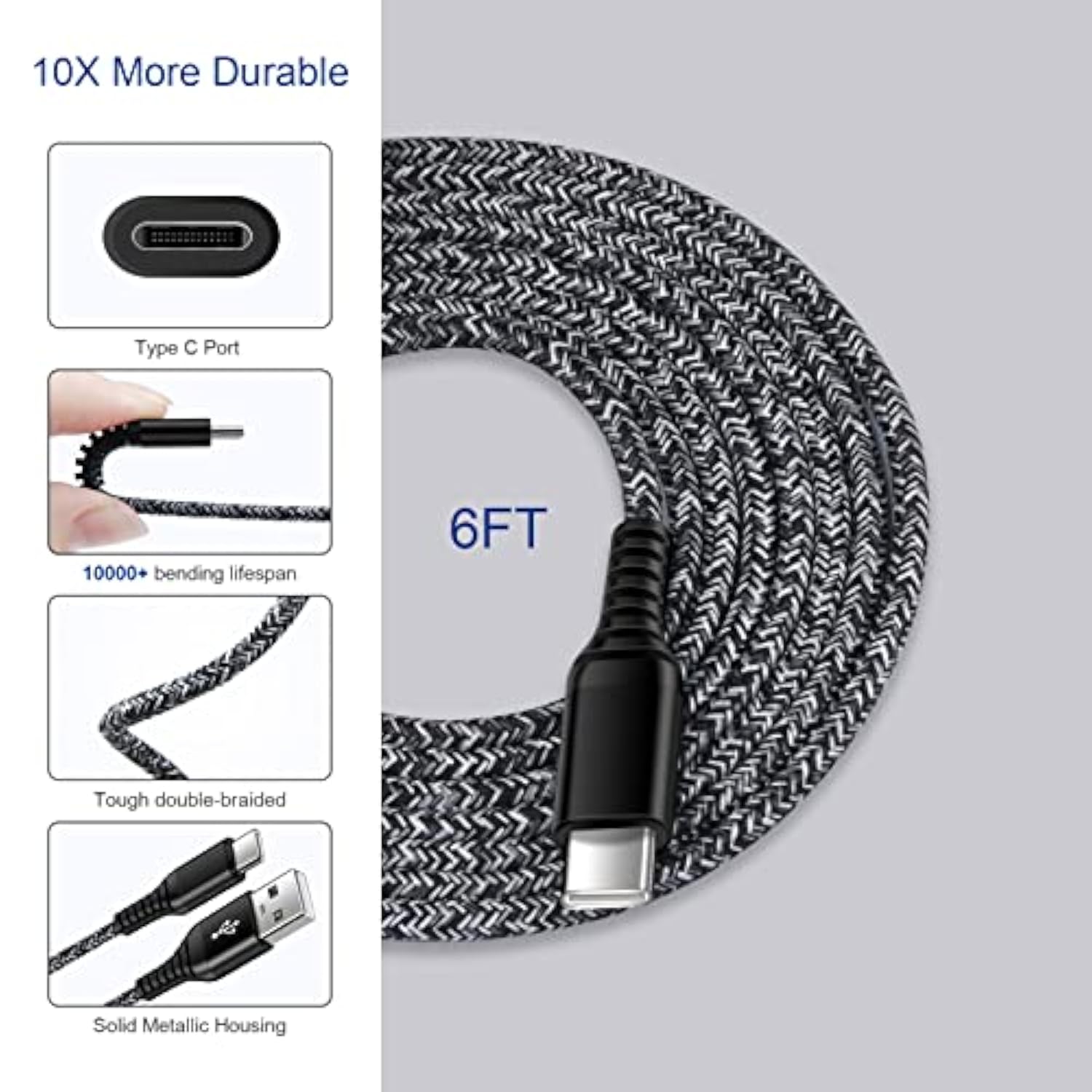 Android Phone Usb C Type C Fast Charger Compatible For Motorola G9 G8 G7 Power/Edge 5G Uw/Edge/G Play/G Power/G Stylus 2024 2023/One 5G Uw Ace/G Pure/X4 Z Z2 Z3 Z4,Fast Wall Plug C Type Charging Cable