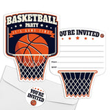 Basketball Party Invitations With Envelopes & Stickers?Set Of 15? Basketball Birthday Party Shaped Fill-In Invitations Basketball Game Invite Card Basketball Party Supplies For Kids Adults