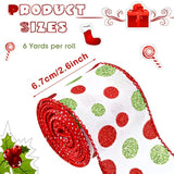 3 Rolls 18 Yard Wired Ribbon Glitter Burlap Ribbon With Wired Edge Red