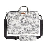 Maison D'Hermine Laptop Sleeve Bag Upto 13.5 Inch Stain And Water Repellent Cotton Canvas - Savana Jouy - Black