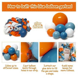 Fall Balloon Arch Kit: Burnt Orange, Blue & White Garland