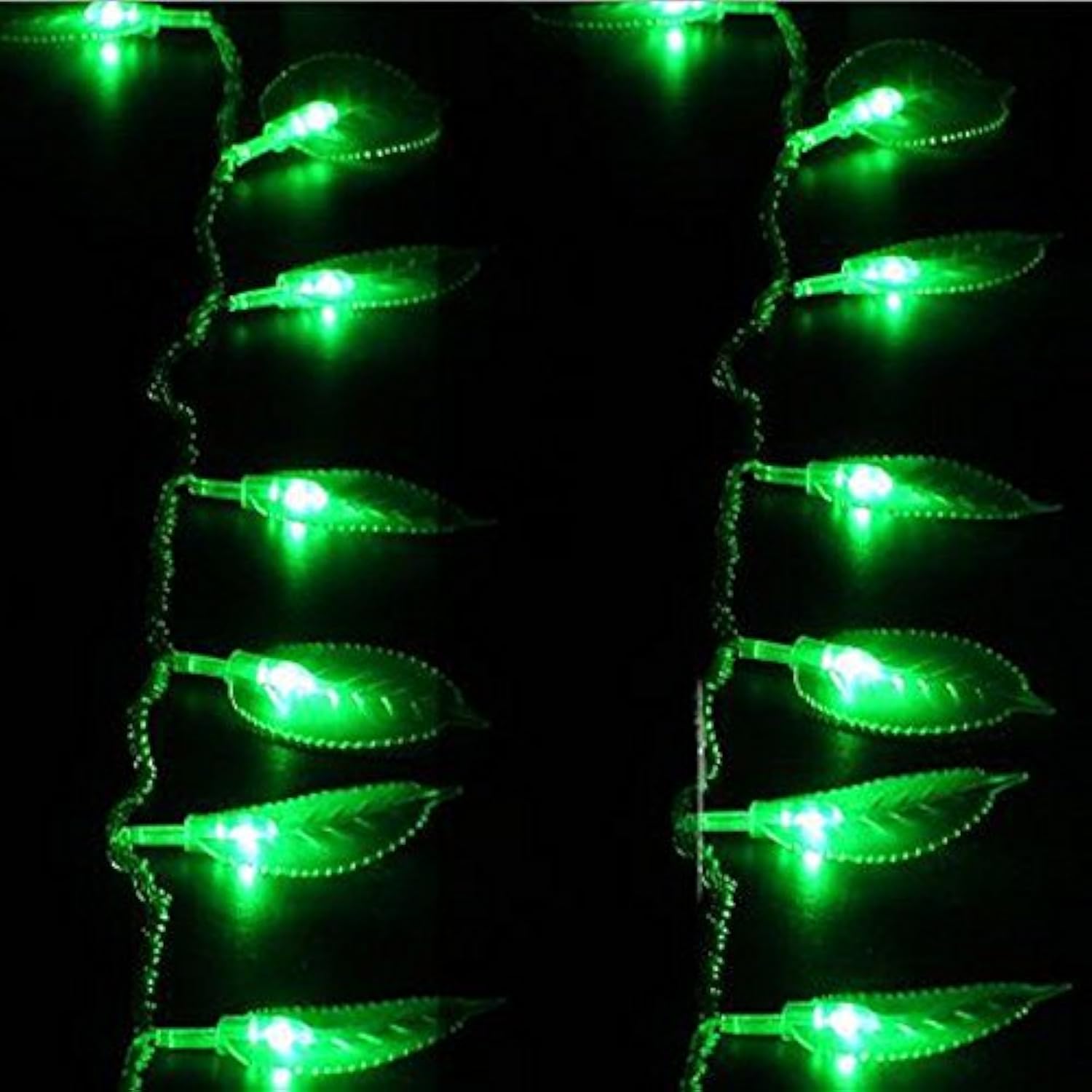 Green Leaf String Lights,16Ft /5M 40Leds Battery Operated Green Leaf Fairy Lights With Remote Controller,Perfect For Chr