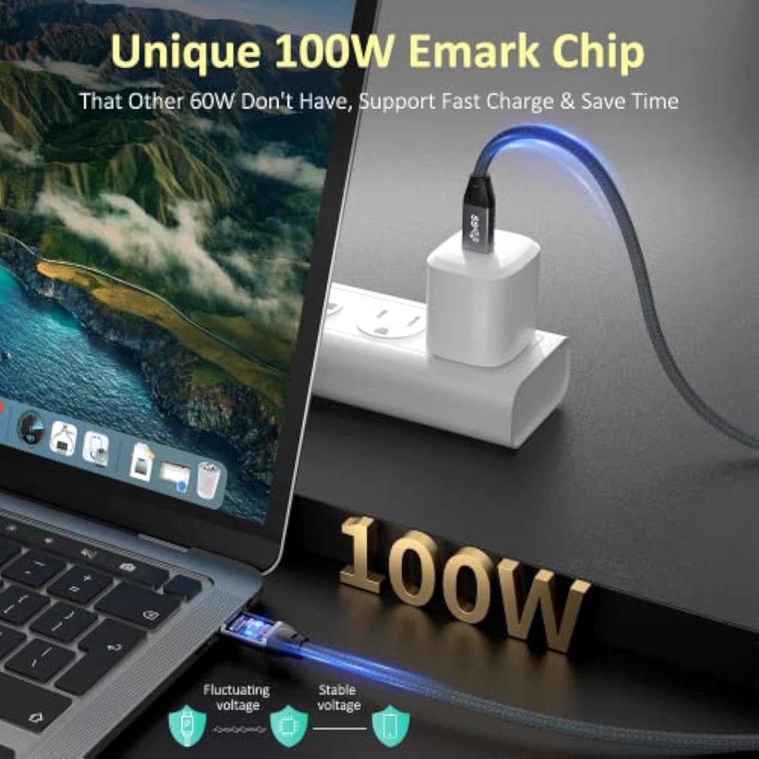 Usb C To Usb C Cable 10Ft, Usbc 3.2 Gen 2 Cable 4K Video 100W Pd Charging Cable, 20Gbps Data For Usb4/Thunderbolt 3/4 Compatible With Macbook Pro/Air, Ipad Pro, Iphone 16 Galaxy S25, Quest