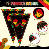 5 Pcs Juneteenth Pennant Banner, Triangle Bunting Cardstock