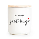 Sympathy Gifts For Loss Of Loved One, Memorial Gifts - No Words Just Hugs Lavender Scented Candle 7Oz - Bereavement, Grief, Thinking Of You, Get Well, Condolence Candle For Women