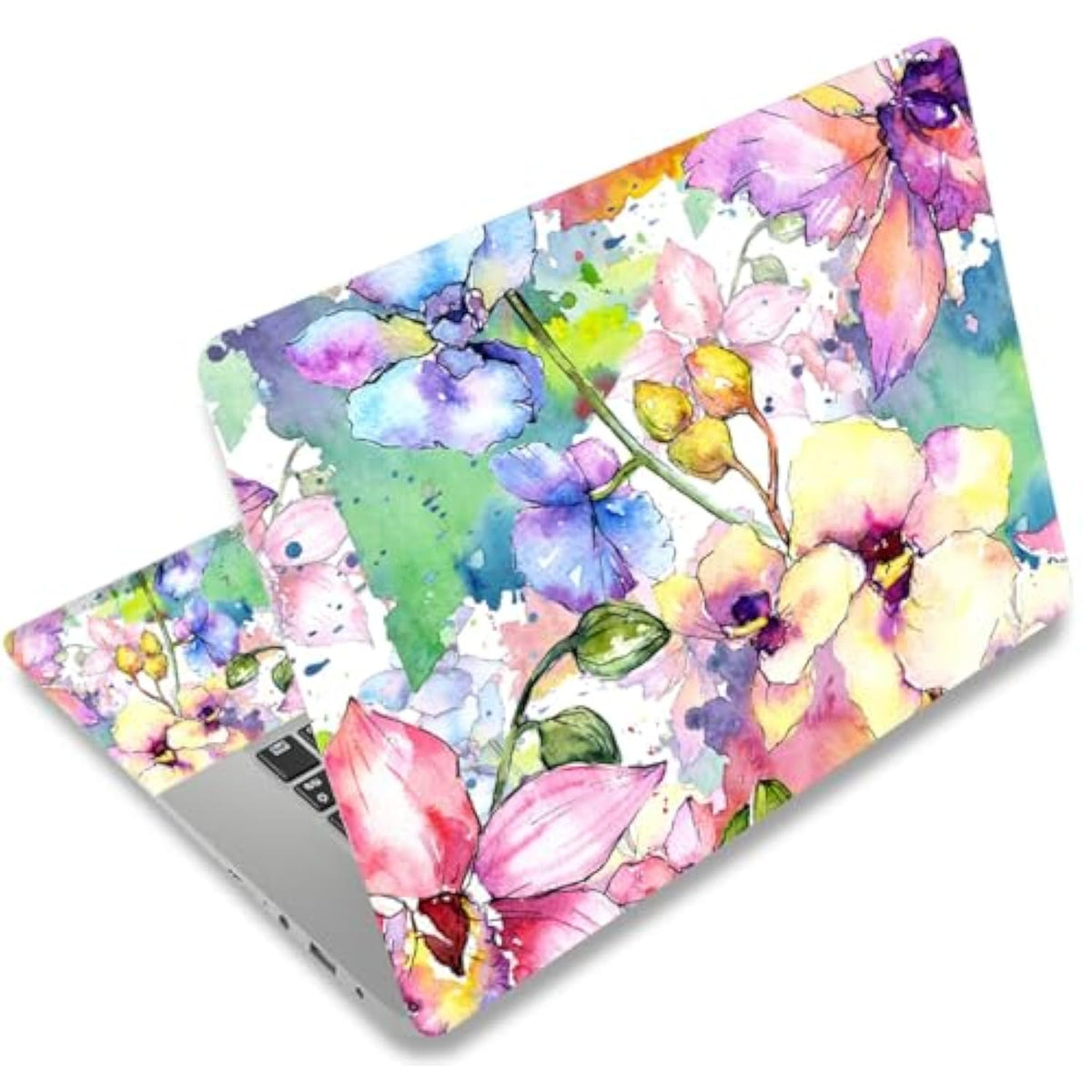 Laptop Skin Sticker Decal 12 13 13.3 14 15 15.4 15.6 Inch Personalized Universal Notebook Vinyl Skin Stickers Cover Art Decal Computer Protector (Flowers)