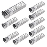 10Pack 10G Sfp+ Lc Module, 10Gbase-Sr Multi-Mode Ethernet Transceiver, 850Nm Mmf Up To 400M Compatible With Cisco, Meraki, Ubiquiti, Mikrotik, Netgear, Hpe, Tp-Link, Aruba And More