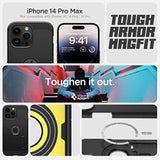 Spigen Tough Armor MagFit Designed for iPhone 14 Pro Max Case (2022) [Kickstand] [Military-Grade Protection] Compatible with MagSafe - Black