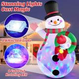 Christmas Inflatables Decorations Outdoor Blow Up Yard Snowman Rotating Led Lights, 8 Ft Tall Funny Large Merry Xmas Blo