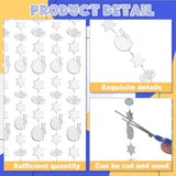 6 Pcs 9.84 Ft Football Themed Garland Homecoming Mum Supplies Football Theme Beads String Plastic Garland Beads Party For Homecoming Chrysanthemum Party Decorations(Sliver)