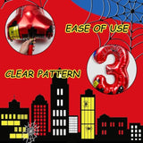 40 Inch Spider Theme Number Foil Balloons, 1-9 for Kids' Birthday Party Decor