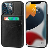 Compatible With Iphone 13 Pro Max Case Wallet With Credit Card Holder, Premium Leather Magnetic Clasp Kickstand Heavy Duty Protective Cover For Iphone 13 Pro Max 6.7 Inch(Black)
