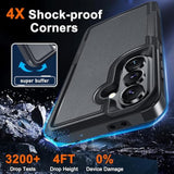 Samsung Galaxy A37 5G Phone Case with Matte Black Finish and Built-in Screen Protector