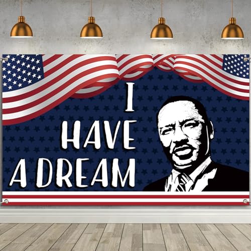 Martin Luther King Jr. Day Photo Backdrop for Photography I Have A Dream Banner African American Black History Month MLK Day Deocrations and Supplies for Home Classroom Office