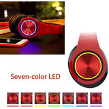 Bluetooth Headphones Over Ear Headphones With Deep Bass Led Foldable Stereo He