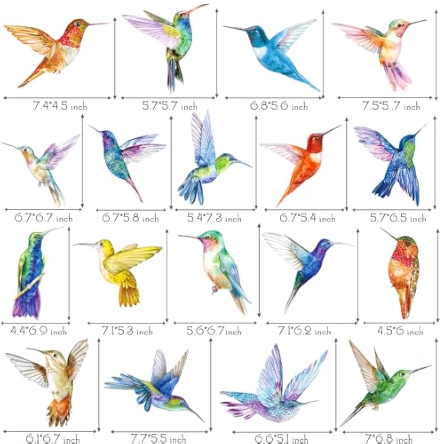 Hummingbird Hanging Swirls 20Pcs Hummingbird Birthday Decorations Hummingbird Ceiling Decor Tropical Bird Party Hanging Streamer For Summer Flying Birds Baby Shower Supplies