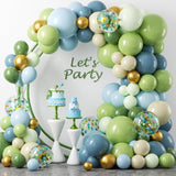 Dusty Blue And Green Balloons Garland Arch Kit,109Pcs 18 12 5 Inch Green And Blue Confetti Latex Balloons For Baby Shower, Graduation, Wedding, Bridal Shower, Birthday Party Decorations