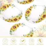 50 Pcs Sunflower Oval Paper Plates 10" X 12" Disposable Summer Sunflower Party Plates Sun-Flower Tableware For Mother'S Birthday Weeding Bridal Baby Shower Picnic Bbq Patty Decorations