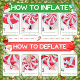 139 Pcs Christmas Balloon Garland Kit with Red Green White Gold and Foil Balloons