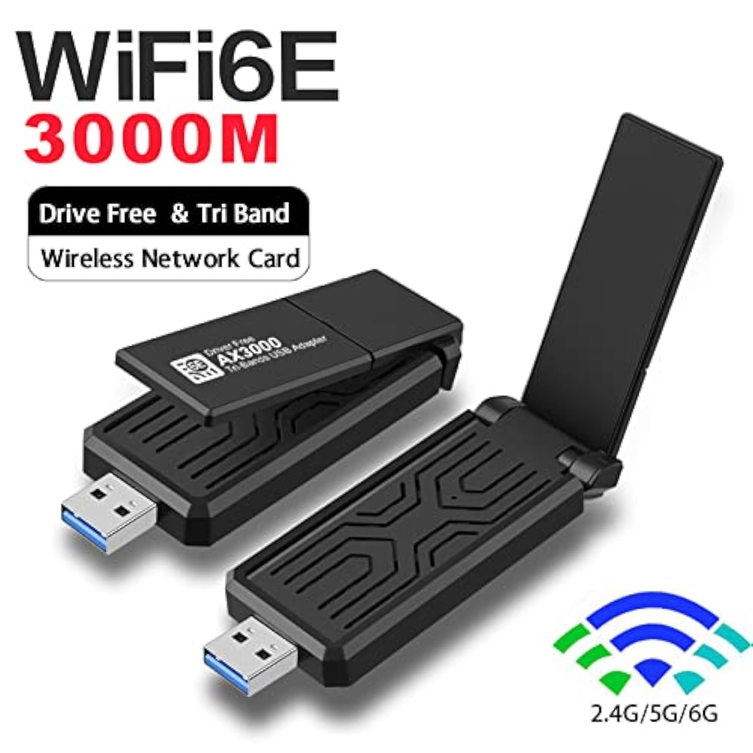 Wifi 6 Adapter,Usb Wifi Adapter,802.11Ax,Ax1800M,2.4Ghz/574Mbps+5Ghz/1201Mbps,
