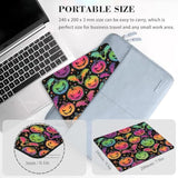 Black Pumpkin Mouse Pad Cute Colorful Halloween Bat Spooky Funny Design Mousepad For Desk Mat Pad Rectangular Washable Small Office Accessories Decor Computer Laptop Wireless Travel Decorative Gaming
