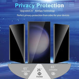 2+2 Pack Privacy Screen Protector Compatible With Galaxy S23 Ultra 5G - 2 Privacy Film + 2 Camera Lens Tempered Glass, High Clarity Bubble Free, Anti-Spy Protection