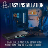 8-Port 2.5G Poe++ Switch, Tpe-Bg380, 8 X 2.5Gb Poe++ Ports, 230W Poe Power Budget, 40Gbps Switching Capacity, Ndaa + Taa Compliant, Protection
