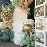 98pcs Dusty Blue Sage Green Balloon Arch Kit for Baby Shower, Birthday, Wedding Decor