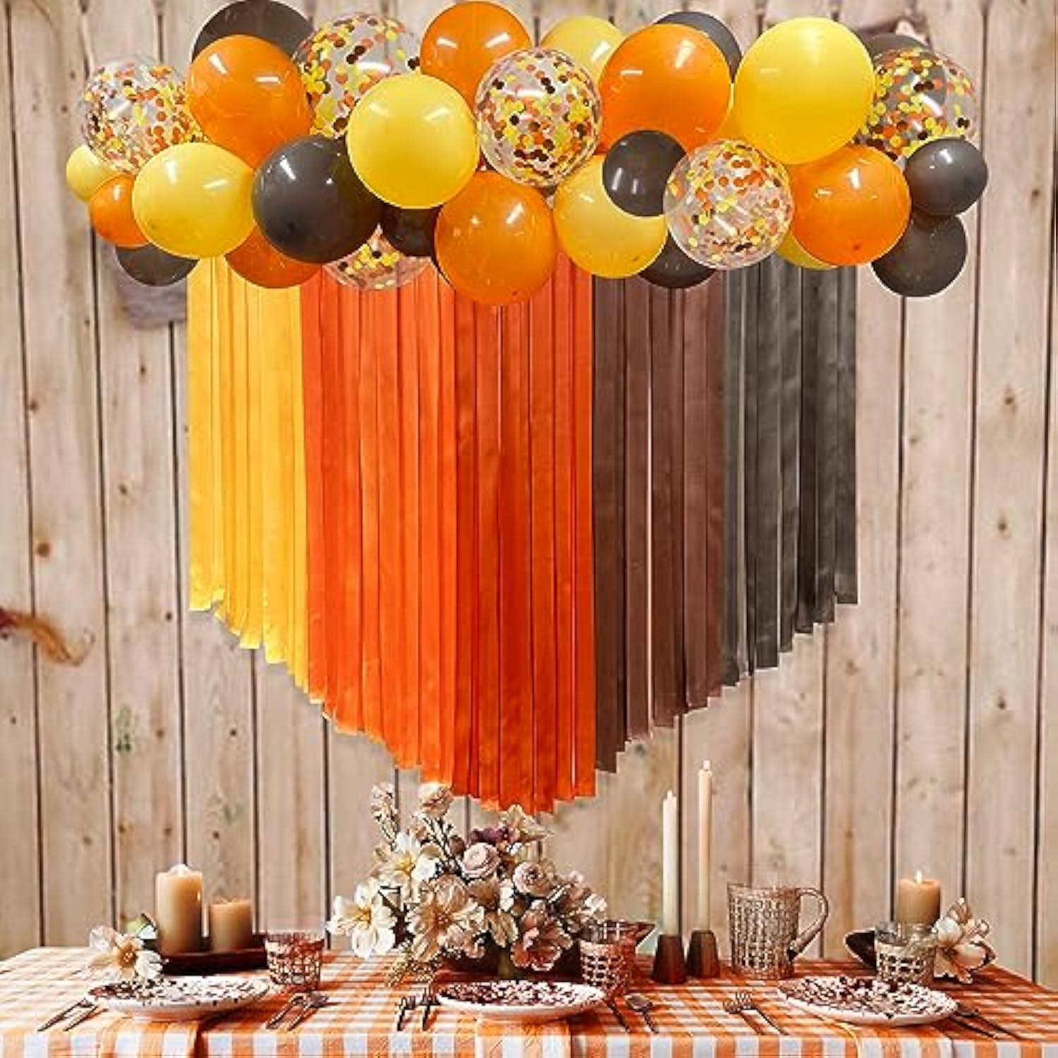 Red Heart Party Decoration Red Khaki White Hanging Fringe Fabric Curta