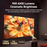 Official Licensed Google Tv 4K Smart Projector With Wifi And Bluetooth, Vali 1 Pro Dolby Audio, Memc, Native 1080P, Auto Focus & Keystone, 260" Portable Home Outdoor Movie Projector