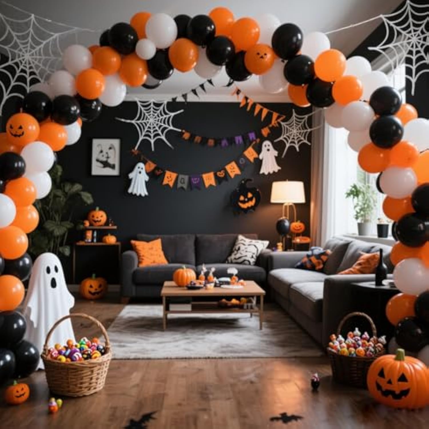 129Pcs Orange Balloons Different Sizes 18/12/10/5 Inches For Garland A