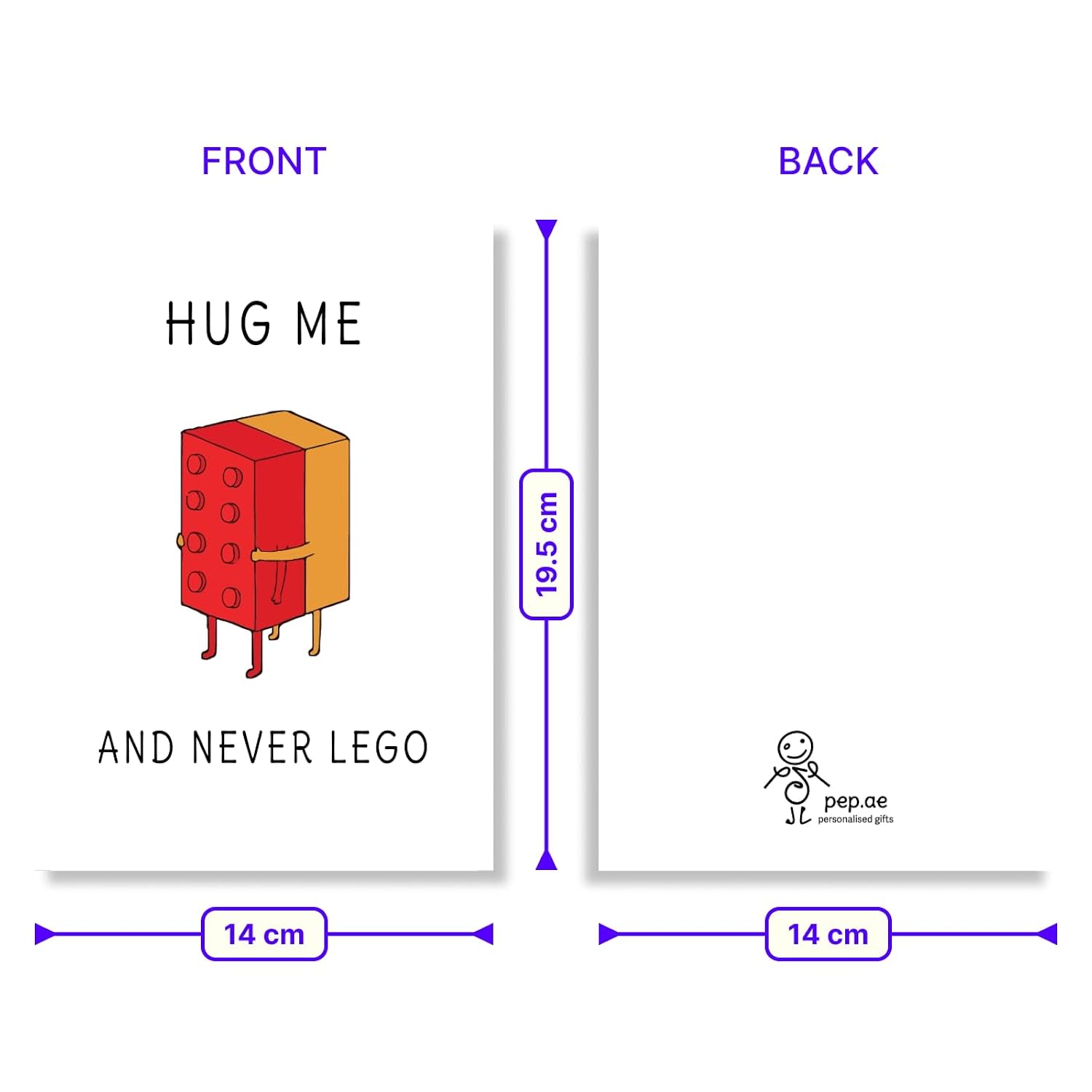 Quirky And Modern Greeting Card. Perfect For Valentines, Anniversary, Love, Missing You, Just Because - Funny And Stylish Design With Envelope (Never Let Go)