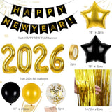 2026 Happy New Year Balloon Set with 32 Inch Numbers and 18 Inch Star